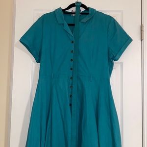 Collectif Caterina Dress in Teal